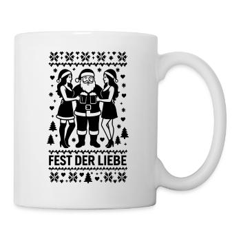 Fest der Liebe Santa Weihnachtsmann Nikolaus Frau - Tasse - Weiß - Rechts