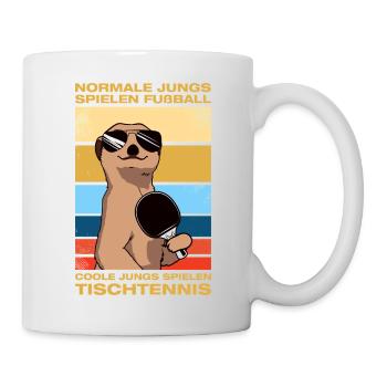 Cool Guys Playing Table Tennis Table Tennis Players - Mug - white - Right
