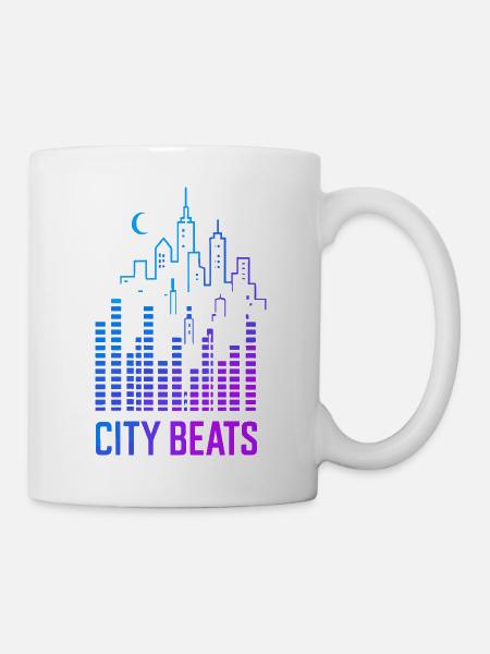 City Beats – Urbaner Sound - Tasse - Weiß