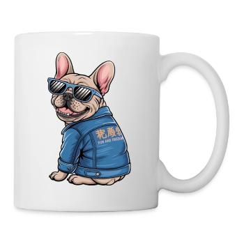 French Bulldog with Sunglasses - Mug - white - Right