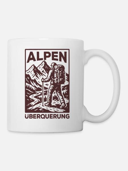 Alpen Überquerung - Wandern - Tasse - Weiß