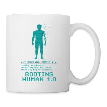 Booting Human 1.0 Empathy Error - Tasse - Weiß - Rechts