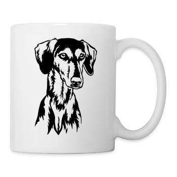 saluki head - Mug - white - Right