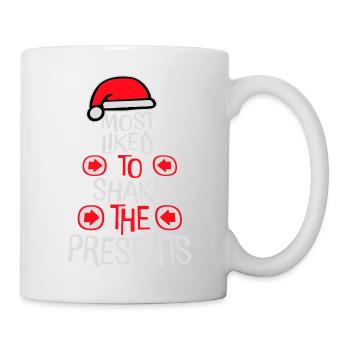 Le plus susceptible de secouer les cadeaux Noël Fun - Mug blanc - blanc - Droite