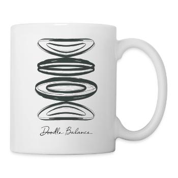 Doodle Balance – Abstract Line Art - Mug - white - Right