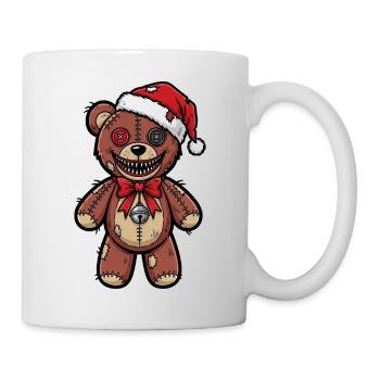 Ours de Noël effrayant avec chapeau Horreur gothique - Mug blanc - blanc - Droite