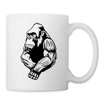  Affen T-shirt Geschenk - Tasse - Weiß - Rechts