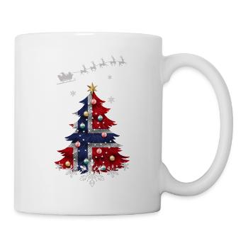 Christmas tree with Norway flag - Mug - white - Right