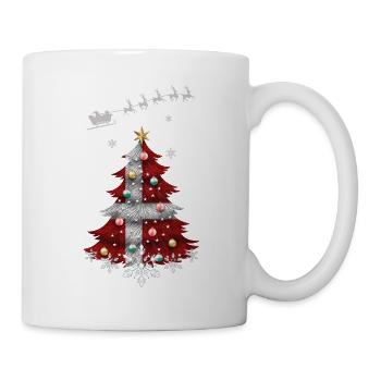 Sapin de Noël avec drapeau du Danemark - Mug blanc - blanc - Droite