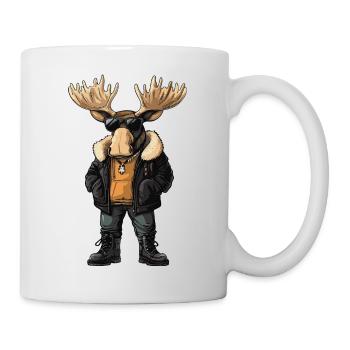 Elch Cool Winter - Tasse - Weiß - Rechts