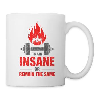 Train Insane – No Limits Fitness Shirt - Mug - white - Right