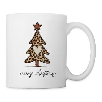 Leoprint Weihnachtsbaum – Merry Christmas - Tasse - Weiß - Rechts