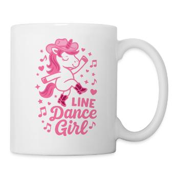Line Dance Unicorn Girl - Dancing Gift - Mug - white - Right