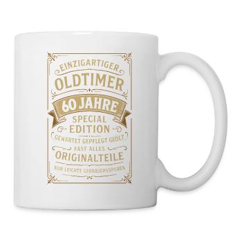 60th Birthday 60s 60th 60th Anniversary Vintage Car - Mug - white - Right
