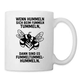 Fummel Tummel Hummeln - Tasse - Weiß - Rechts