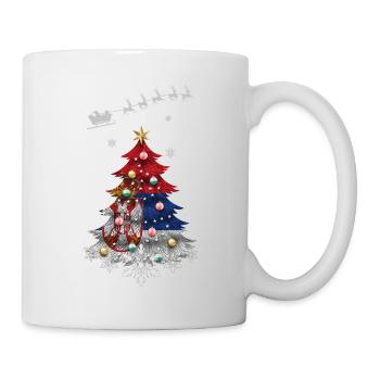Sapin de Noël avec drapeau serbe - Mug blanc - blanc - Droite