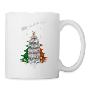 Weihnachtsbaum mit Irland-Flagge - Tasse - Weiß - Rechts