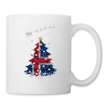 Sapin de Noël avec drapeau islandais - Mug blanc - blanc - Droite