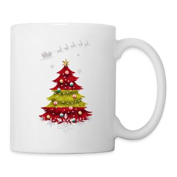 Weihnachtsbaum mit Spanien-Flagge - Tasse - Weiß - Rechts