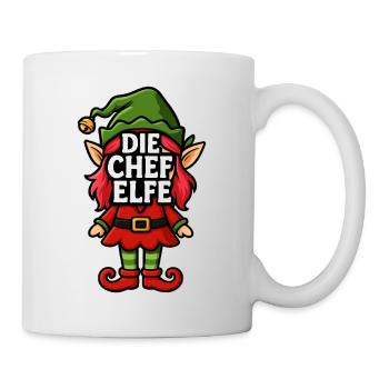 Chef Elf Tenue de Noël Famille - Mug blanc - blanc - Droite