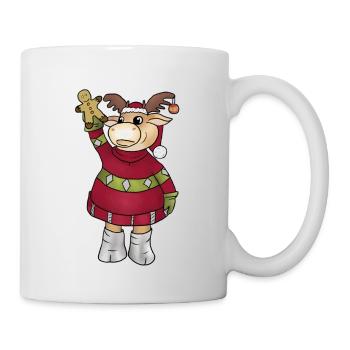 Elch_mit_Lebkuchen - Mug blanc - blanc - Droite
