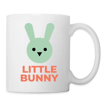 Minze Hase und kleiner Hase Text - Tasse - Weiß - Rechts