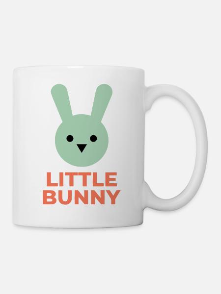 Minze Hase und kleiner Hase Text - Tasse - Weiß