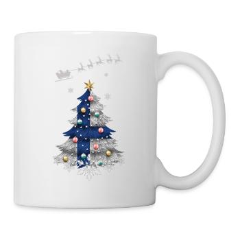 Weihnachtsbaum mit Finnland-Flagge - Tasse - Weiß - Rechts