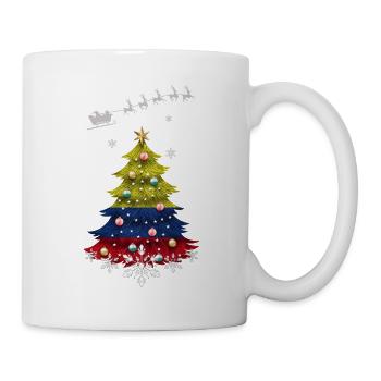 Christmas tree with Colombia flag - Mug - white - Right