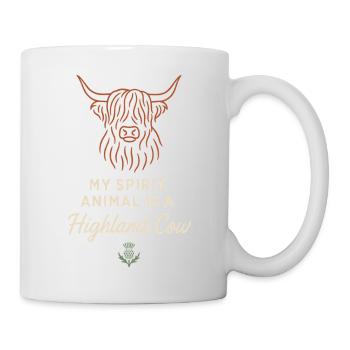 Highland Cow Rustic Animal Cute - Mug - white - Right