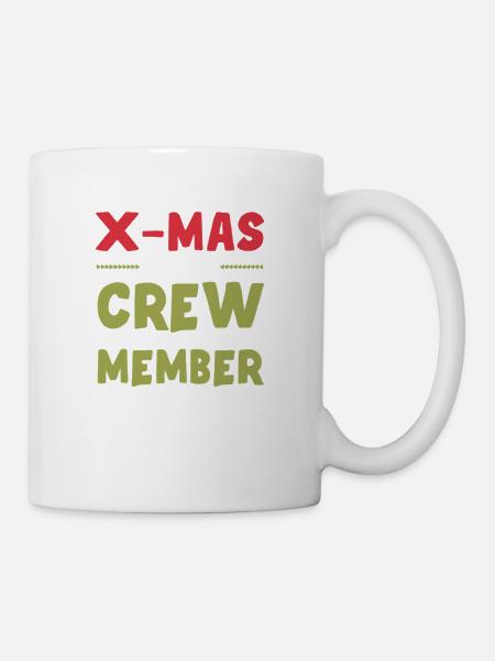 X-Mas Crew Mitglied - Tasse - Weiß