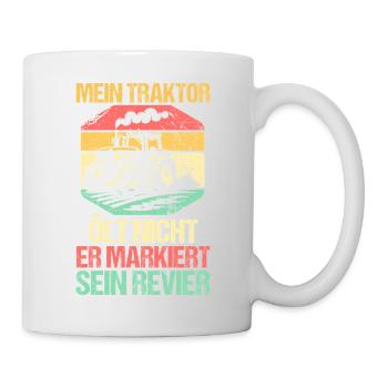 Landwirt Bauernhof Farmer Bauer Traktor - Tasse - Weiß - Rechts