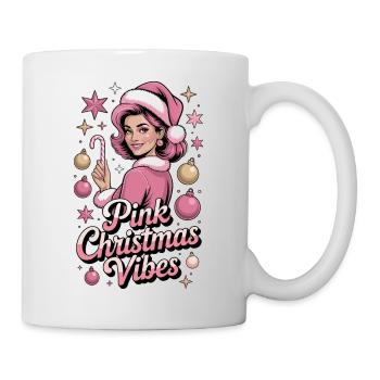 Pink Christmas Vibes Mrs Claus Shirt - Tasse - Weiß - Rechts