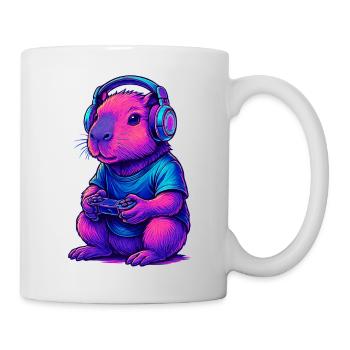 Capybara Gaming Gamer Zocken Zocker Videospiele - Tasse - Weiß - Rechts