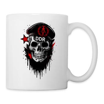 DDR Totenkopf Militär Stil - Tasse - Weiß - Rechts