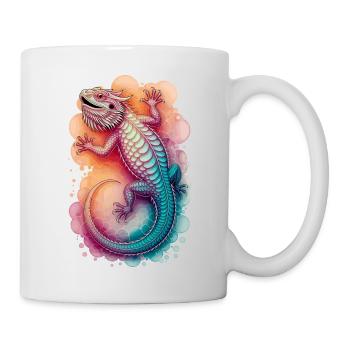  Majestätischer Bunte Echse Illustration für - Tasse - Weiß - Rechts
