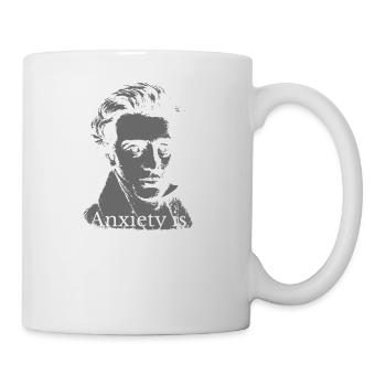 Kierkegaard Anxiety as Freedom Quote Art - Mug - white - Right
