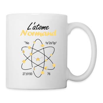 Cadeau Atome Normand Emblème Léopards Science - Mug blanc - blanc - Droite