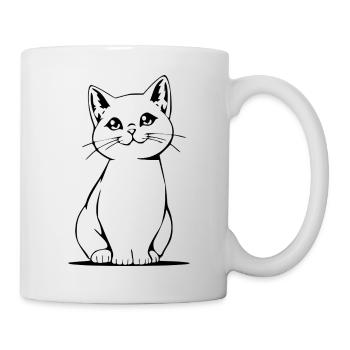 Cadeau de Noël pour un chat Noir et Blanc pour chat - Mug blanc - blanc - Droite