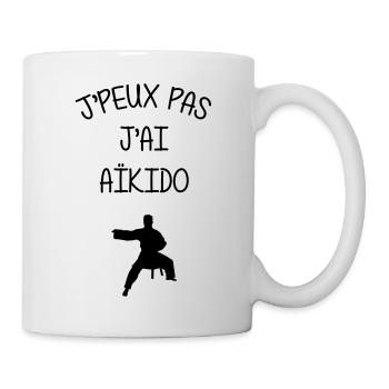 Ich kann nicht. Ich habe Aikido. - Tasse - Weiß - Rechts