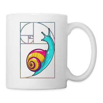 Fibonacci Spiral Snail - Tasse - Weiß - Rechts