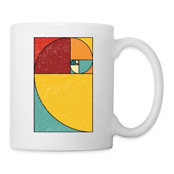 Fibonacci Spiral Geometry Art - Mug - white - Right