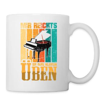 Jouer du piano vers la droite Pianiste Pianiste - Mug blanc - blanc - Droite