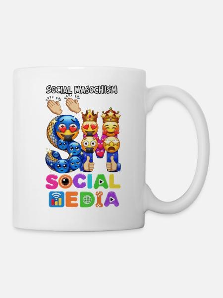 Sozialmasochismus SM - Tasse - Weiß