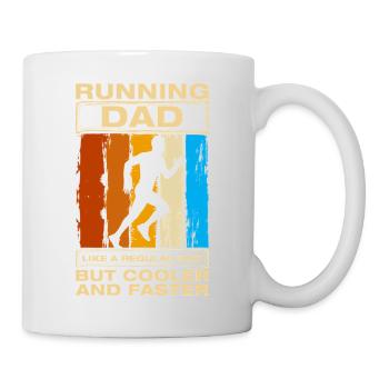 Running Dad lustiges Lauf Joggen Läufer - Tasse - Weiß - Rechts