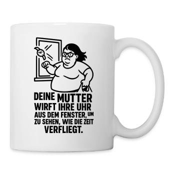 uhr aus dem fenster - Tasse - Weiß - Rechts