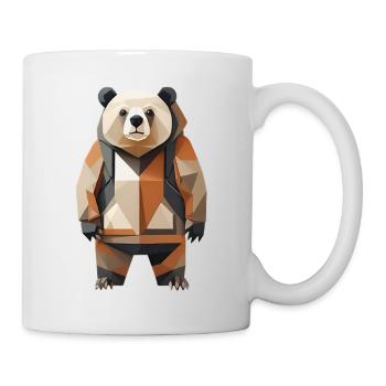 Polypanda Panda Low-Poly - Tasse - Weiß - Rechts