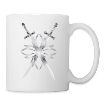 Deux épées ornées d’argent - Mug blanc - blanc - Droite