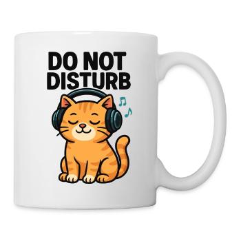 Cat DJ Sleep Mode with Headphones - Mug - white - Right