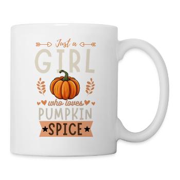 Nur ein Mädchen, das Pumpkin Spice liebt - Tasse - Weiß - Rechts